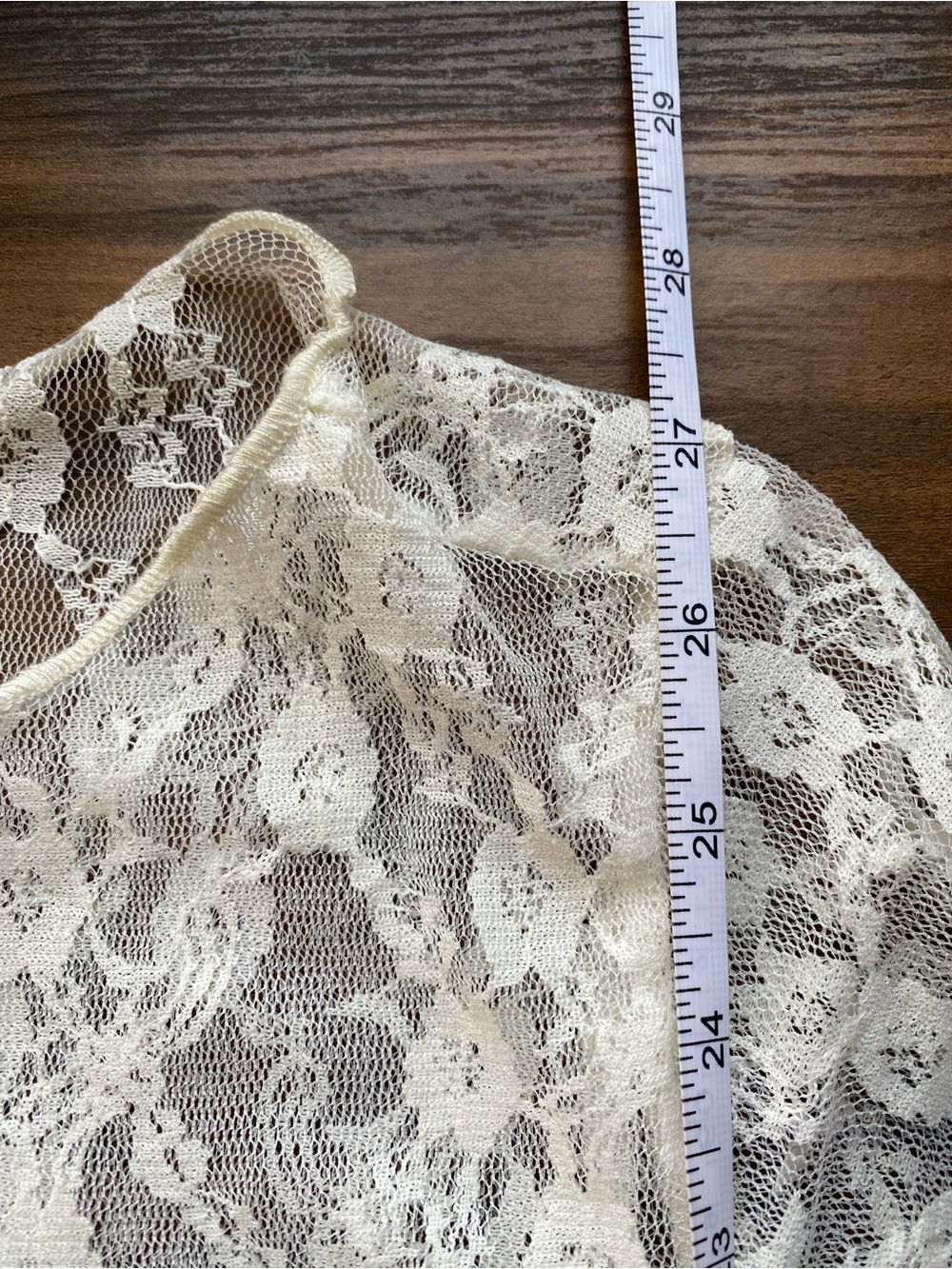 easel Cream Lace Tiered Ruffle Long-Sleeve Blouse - Picture 6 of 8